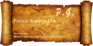 Porcz Gabriella névjegykártya